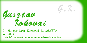 gusztav kokovai business card